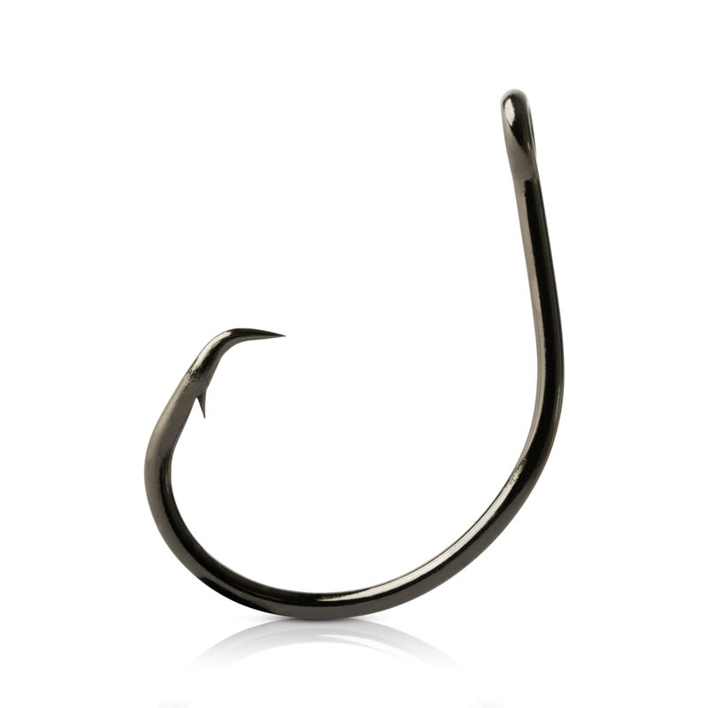 Mustad Demon Offset Circle, 1X Strong - Black Nickel-1/0 - Image 1